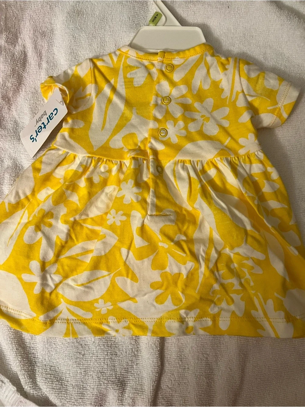 Carter's Yellow and White Floral Tie-Front Dress